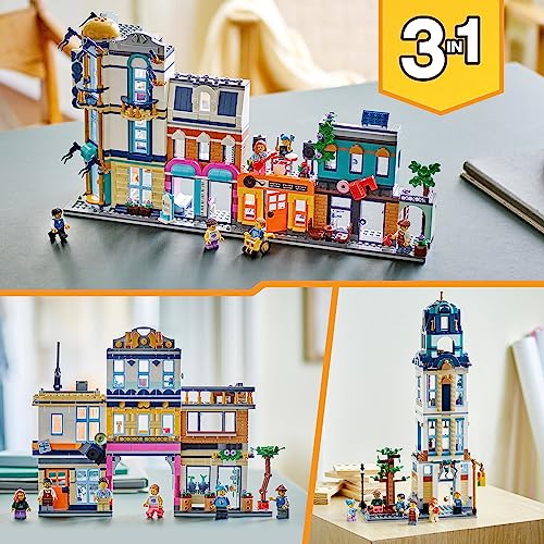 Image of LEGO Creator Main Street 31141 Building Toy Set; A Toy City, Art Deco Building and Market Street for Ages 9+
