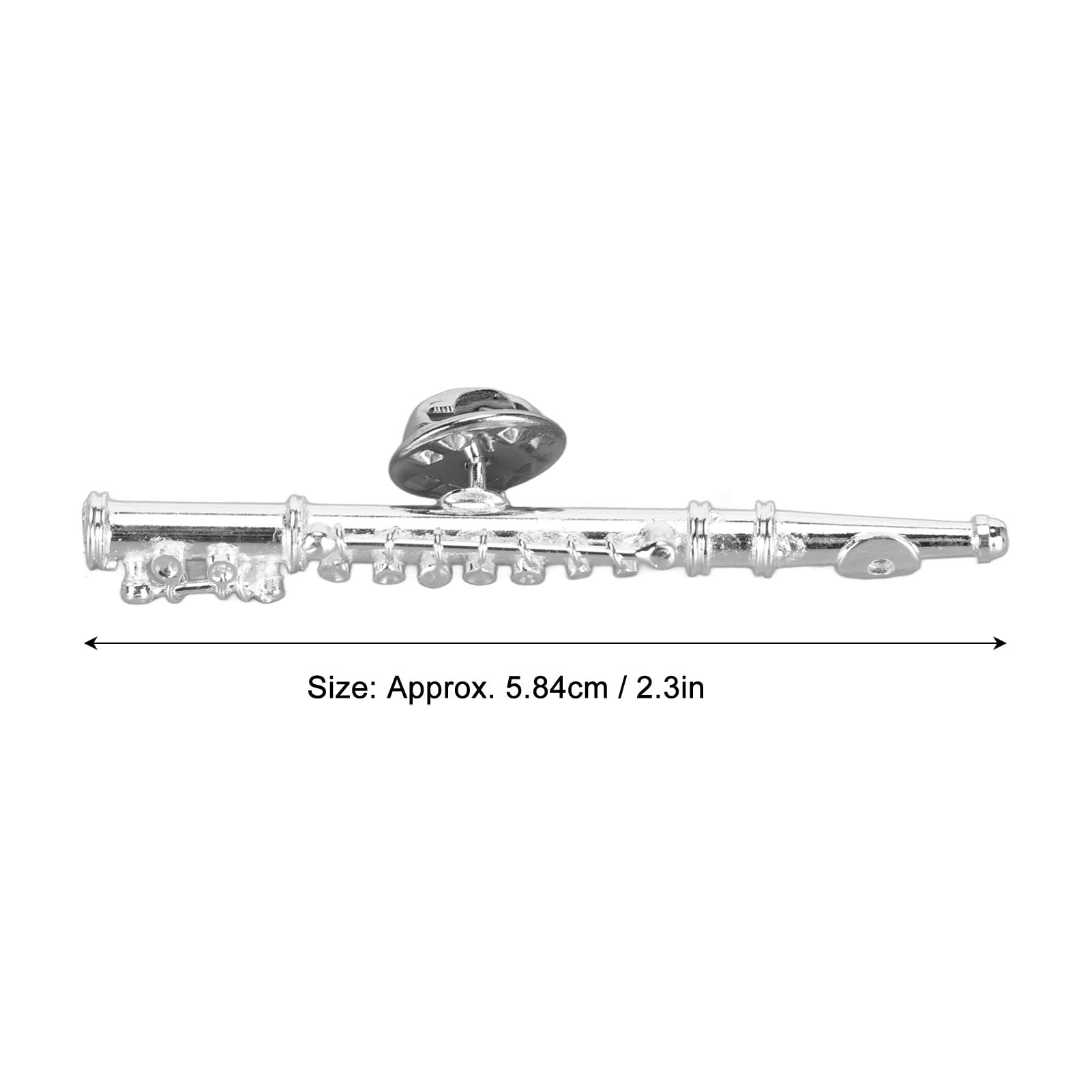 Musikinstrument Brosche, Flöte Brosche Pin, dekorative Brosche Pin, Silber Flöte Brosche Miniatur für Graduierung