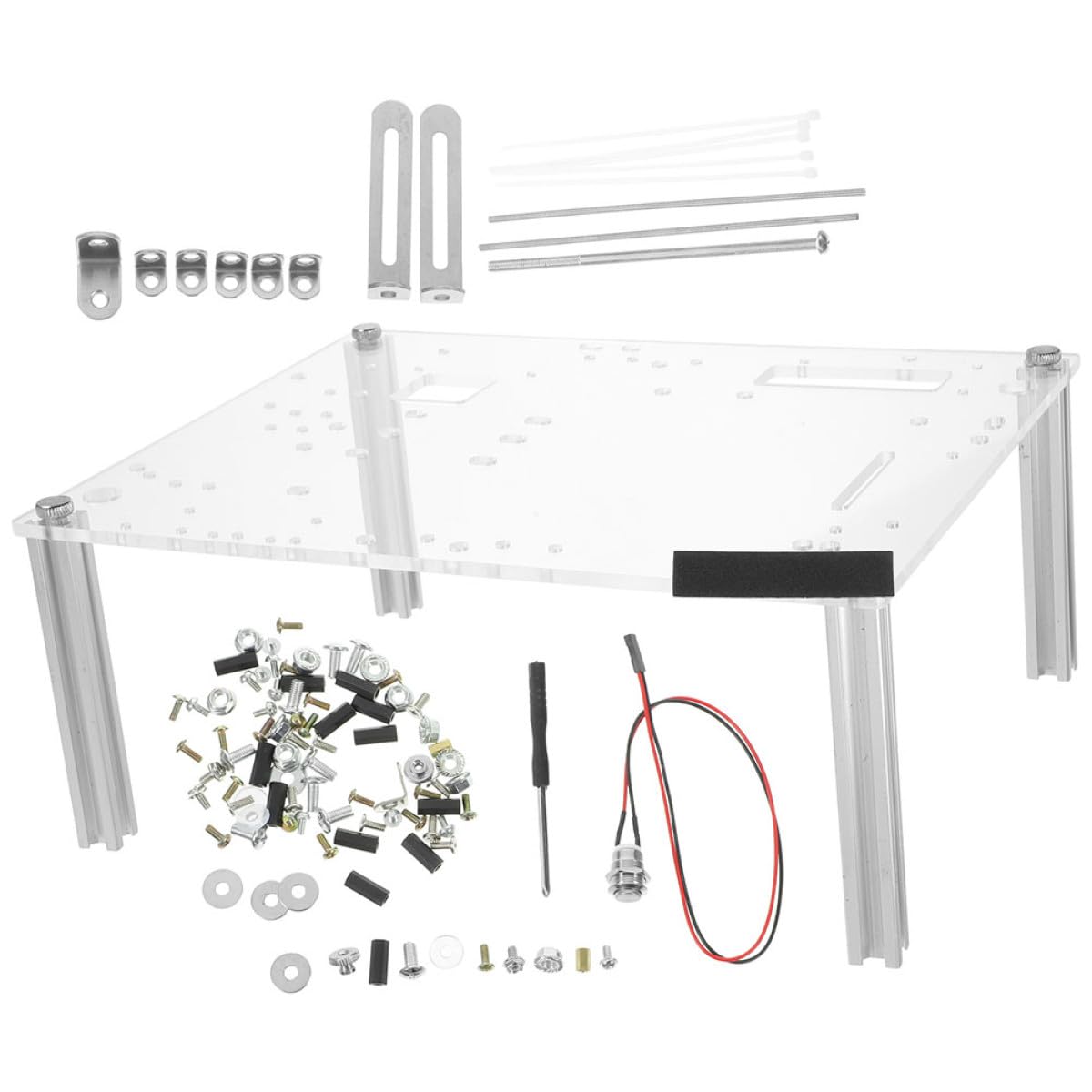 IMIKEYA Staffa per Case PC a Telaio Aperto Matx, Supporto Robusto per Schede Madri, Base Trasparente Flusso D’aria Ottimizzato, Resistente e Facile da Montare per Appassionati di Computer