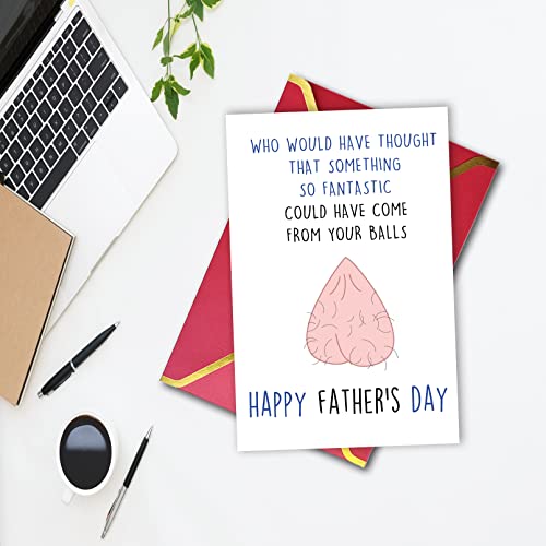 Ziwenhu Hilarious Father To Be Gifts First Time, Rude Father Day Cards Gifts From Kids, Special Father’s Day Card For Daddy From Wife,Funny Father's Card With Envelope #TOP3