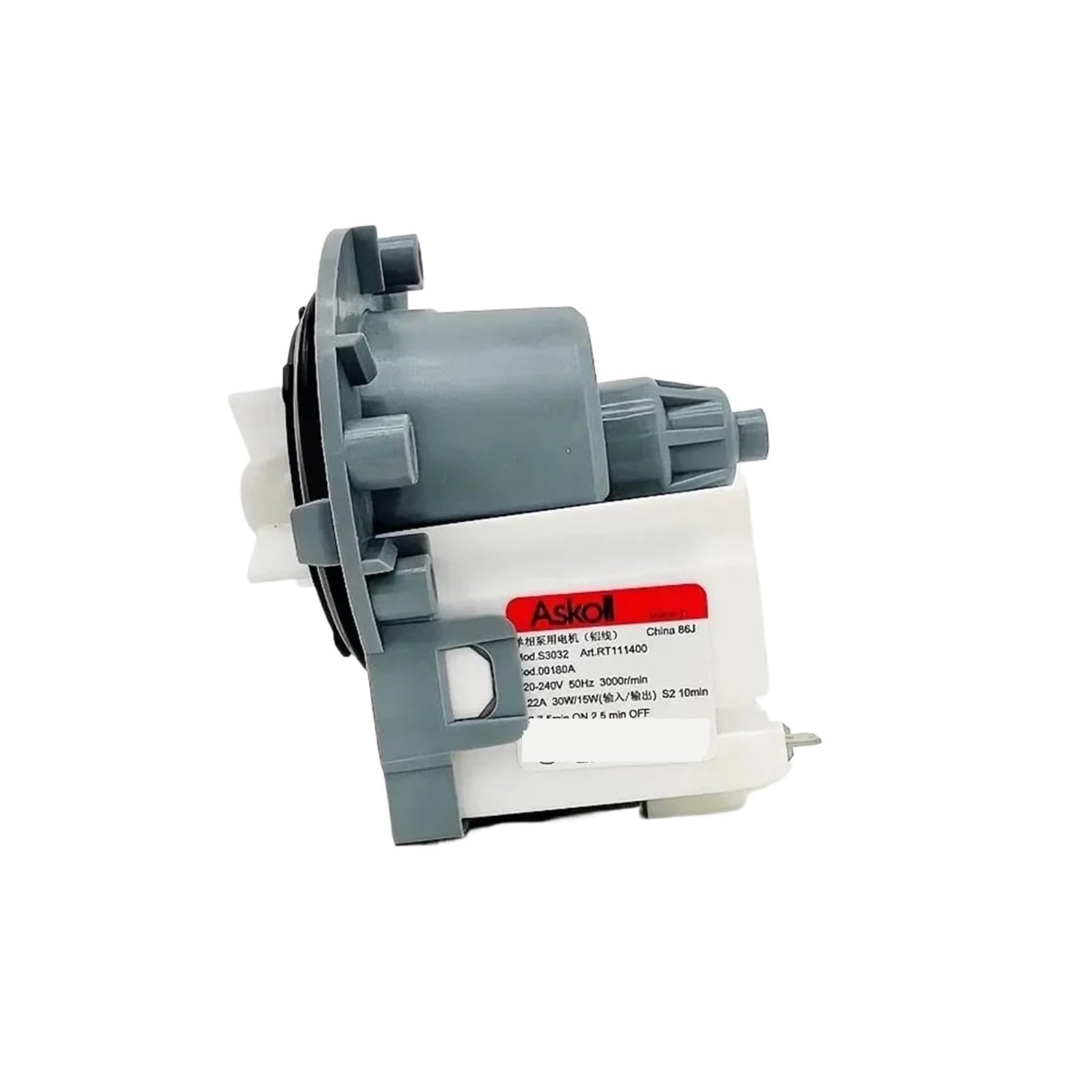 Drum Washing Machine Universal Drain Pump, Compatible for LG，Compatible for Askoll 00180A 30008D.