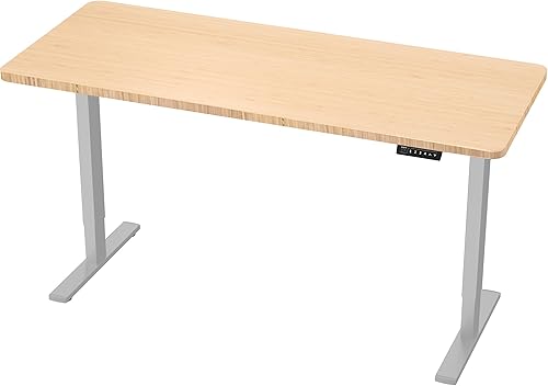 Vista 535 de VIVO DESK-KIT-1W6G - Escritorio eléctrico de pie de 60 x 24 pulgadas, ajuste de altura de memoria, serie 1B, parte superior de nogal oscuro de una