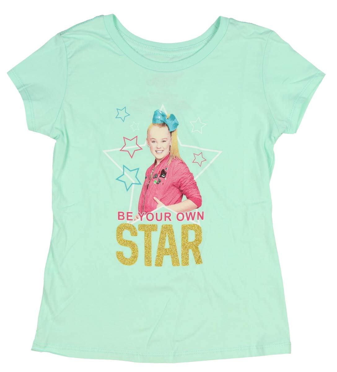 JoJo Siwa Shirt Girls Be Your Own Star Glitter Text Graphic T-Shirt