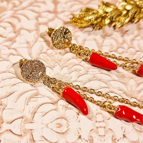 Boucles d'oreilles piments rouges pour illuminer vos tenues d'été et soirées bohèmes - 5