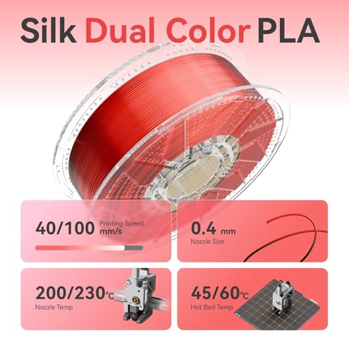 Image of Chitu Systems Conjure Silk PLA Dual Color Bundle, 1.75mm Christmas Silk Black Red+Gold +Purple+Dark Green 3D Filament, Using Reusable Spool Compatible with Bambu Lab Refill Filament, 4x1KG /8.8lb