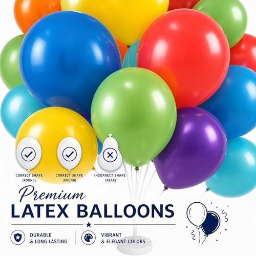 Image of Balloon Column Kit for Floor-Balloon Columns with Stand, Base and Pole,Balloon Tower Backdrop Decoration for Wedding, Baby Shower, Birthday Party, or Bachelorette Parties (MULTICOLOR)