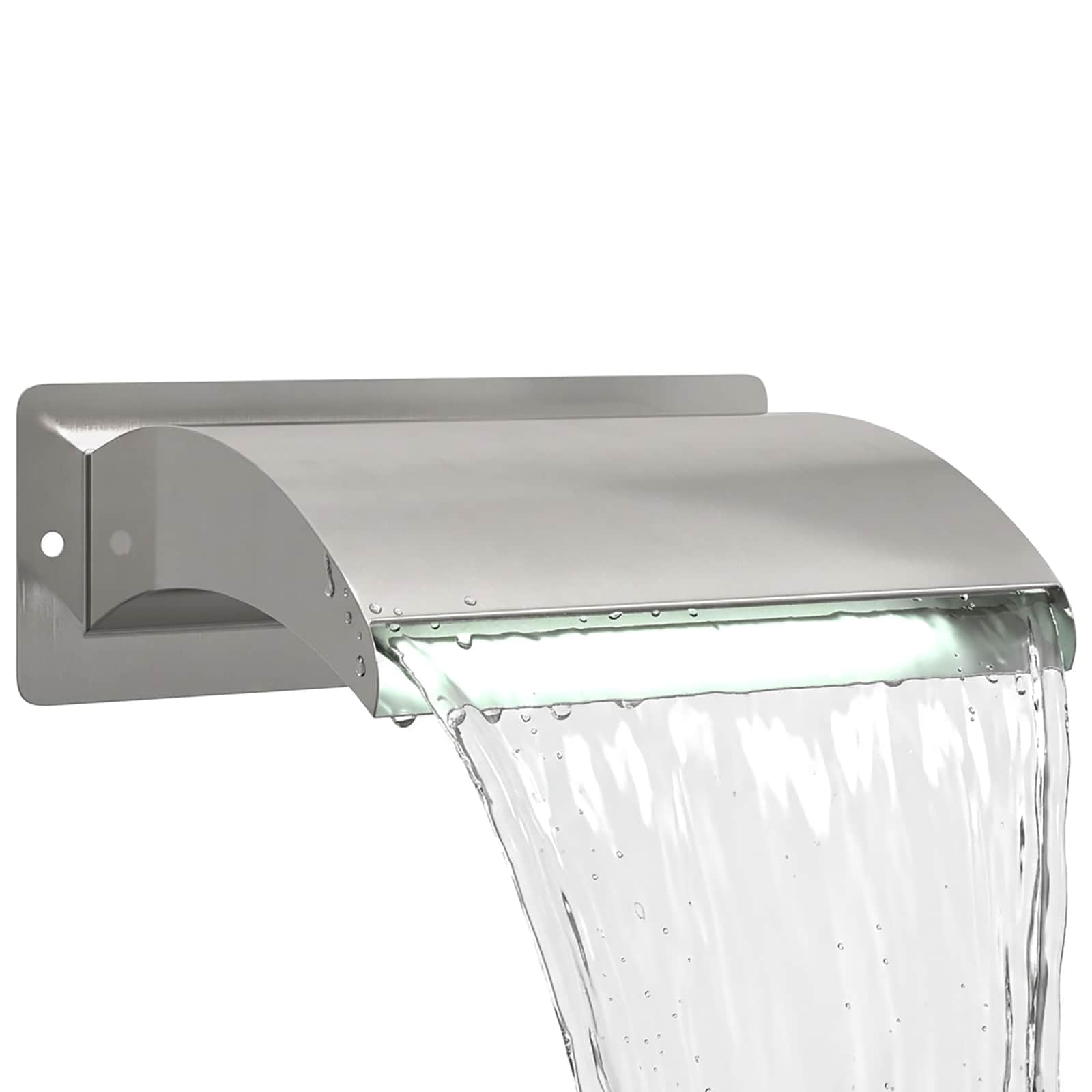 vidaXL Cascada para Piscina con luz LED Acero Inoxidable 304