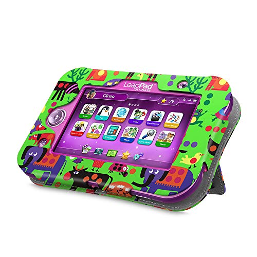 Fintie Case Compatible with LeapPad Ultimate - Kids Friendly [Hands Free] Dual Viewing Angle Premium Stand Cover for 7-Inch Leapfrog LeapPad Ultimate Ready for School Tablet, Zoo