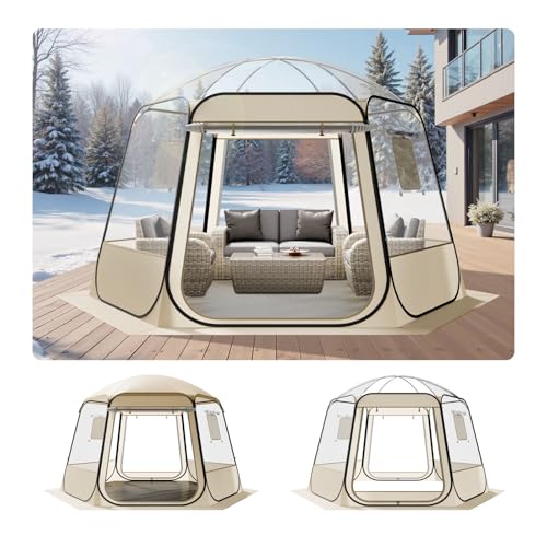 VEVOR Pop up Bubble Tent, 11 x 10.2 ft Waterproof & UV-Resistant, Clear Camping Tent Shelter, Outdoor Garden Dome Igloo Tents with Windows, 540�Panoramic View, for 8-10 Persons Patio Backyard