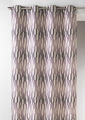 HomeMaison 09341-8-AL Vorhang, Jacquard mit runden Ösen, 140 x 260 cm, Violett, 140 x 260