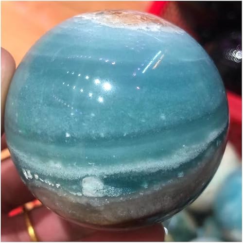 Miniatura 1 de sousy Muy hermosa bola de piedras preciosas azul cielo caribeña esferas de cristal de calcita para decoración (tamaño 2.362-2.756in)