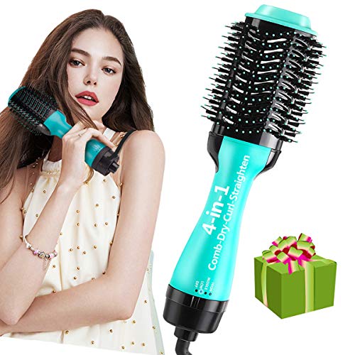 One step hair dryer and styler 4-in-1 multifunctional Hot air brush can replace straightener-curling-comb-dryer,one step hair dryer and volumizer brush Feature Anti-scald Reduce Frizz & Static Styling