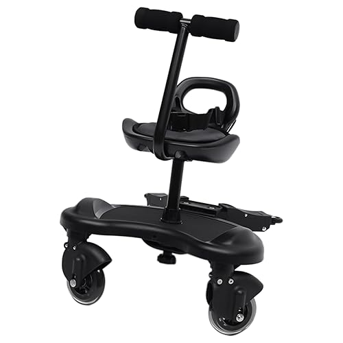 Tabla universal 2 en 1 para cochecito con asiento extraíble y pedal, tabla para cochecito para cochecito, jinete de pie o sentado para niños
