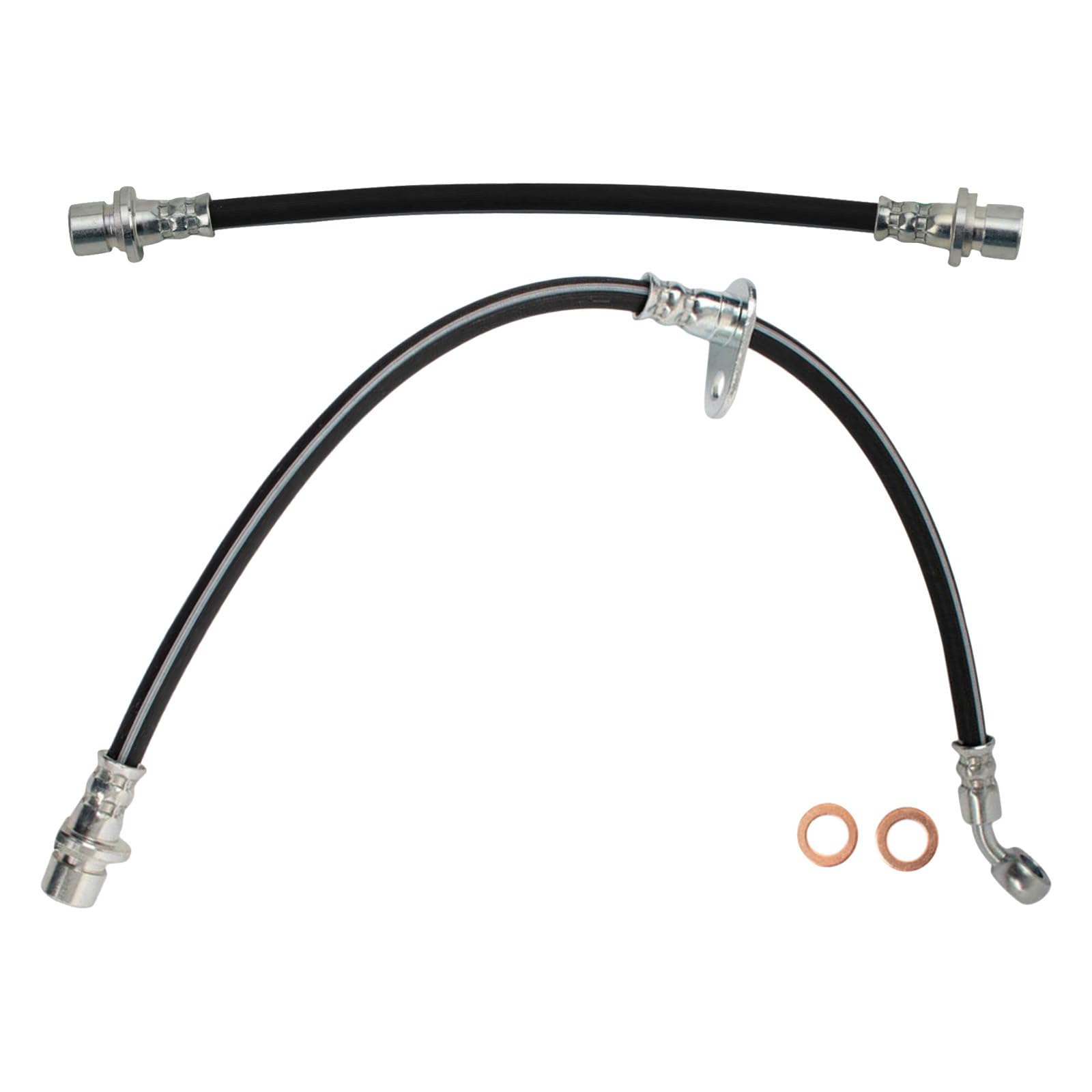 TRQ Rear Brake Hose Set