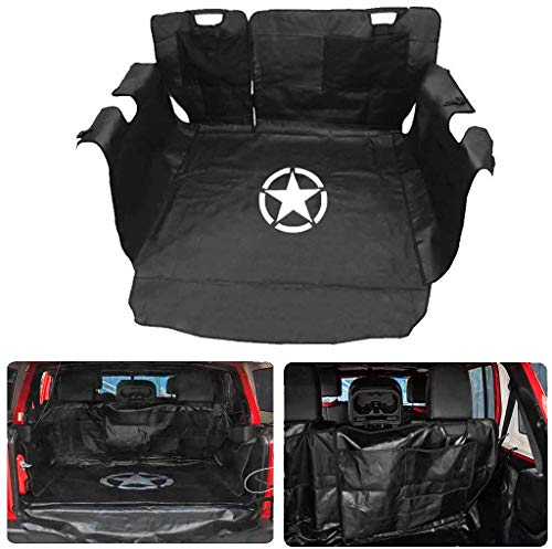 PSLER® Tapis de Coffre Housse de Siège pour Chien étanche avec Hamac pour Wrangler JK 2007-2017 et pour Wrangler JL 2018-2023