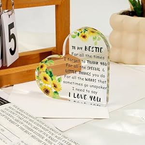Bestie Gifts for Women,Best Friend Friendship Gifts for Women,Birthday Gifts for Women Friendship,Bff Sister Gifts Christmas Thanksgiving Gifts for Friends Female Acrylic Home Office Desk Decor Bestie Gifts for WomenBest Friend Friendship Gifts for WomenBirthday Gifts for Women FriendshipBff Sister Gifts Christmas Thanksgiving Gifts for Friends Female Acrylic Home Office Desk Decor