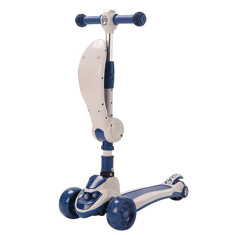 OHMG Trottinette d'équilibre pour Enfants de 3 Ans à 30 kg, Trottinette Trois Roues Légère avec Réglage en Hauteur, Roues LED, Plateforme Antidérapante, Hauteur Scooter