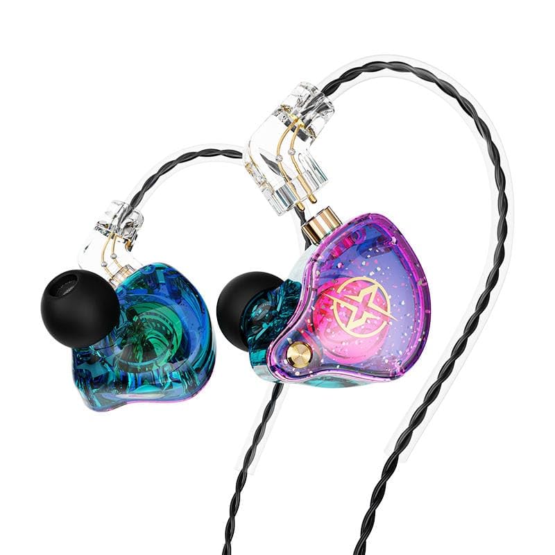 Image of IQX2PRO IEM Tangle-Free Cable, Type C for Phone, Tablet & Computer Iqx2pro (Purpel)