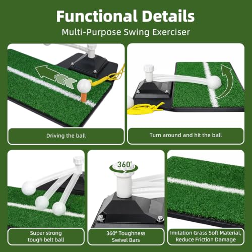Golf Swing Training Mat Indoor Practice Mat for All Clubs Home Use - Image 5