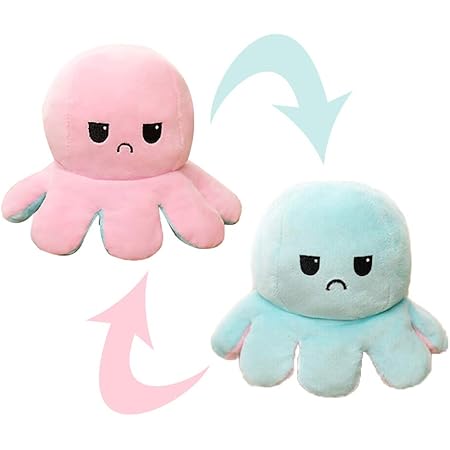 Amazon リバーシブルオクトパスぬいぐるみかわいいぬいぐるみ 母の日ギフト 男の子の日ギフト 子供たちの日ギフト 友達の誕生日プレゼント C cm ぬいぐるみ おもちゃ