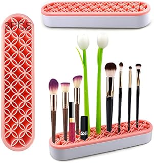 2 PCS Multi-Purpose Cosmetic Storage Box, Desktop Organizers Silicone Make Up Brush Storage Stand Sewing Tool Storage Box Desktop Storage Box for Brush,Eyeliner Pencil,Art Supplies, Painting Brush