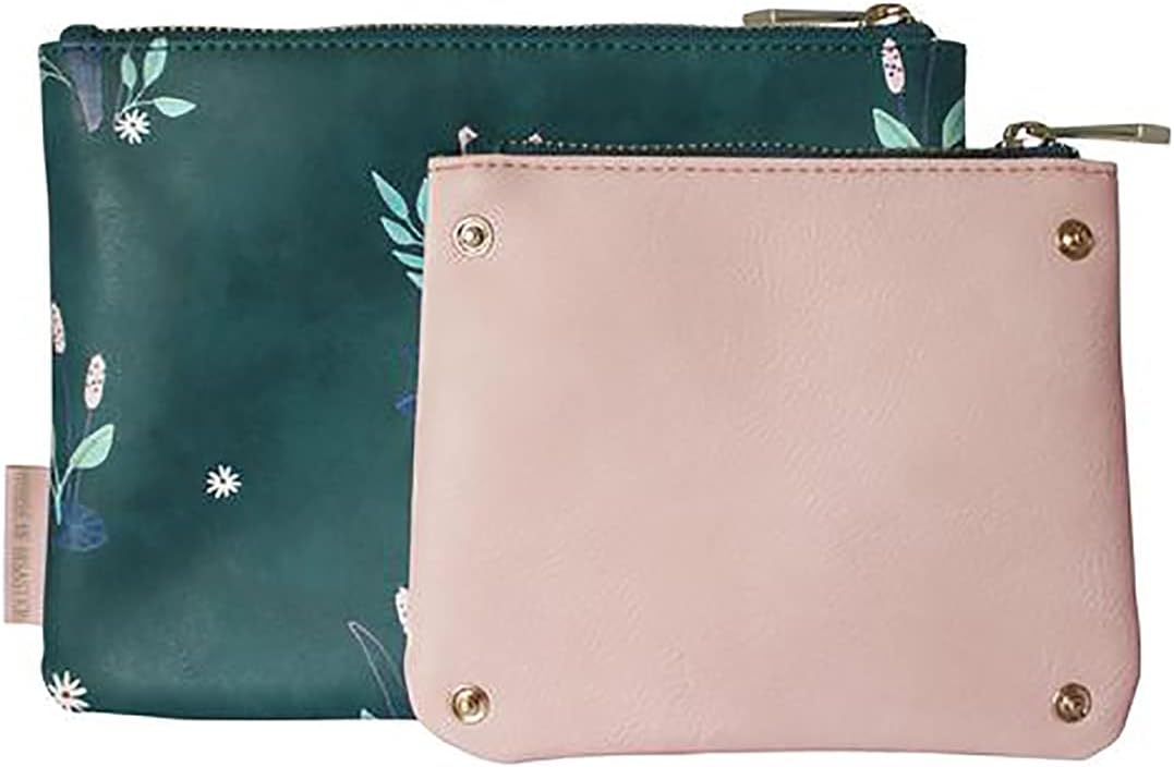 Make-up Bag for Handbag Cosmetics Bag Pencil Case with Zip, Secret Garden Swan, 15.5 x 20 x 2 cm - Image 5