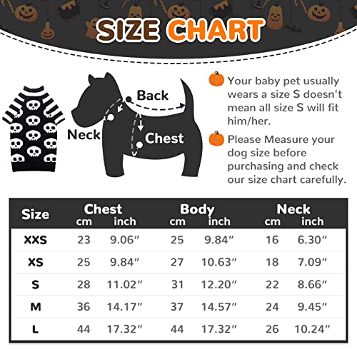 Hrttsy Dog Halloween Sweater Cute Funny Ugly Skull Skeleton Dog Clothes Medium Dogs Soft Warm Fall Winter Dog Sweatshirts Knitwear Holiday Pet Jumper For Medium Dogs Shiba Inu Akita Outfits(Black,L) #TOP5