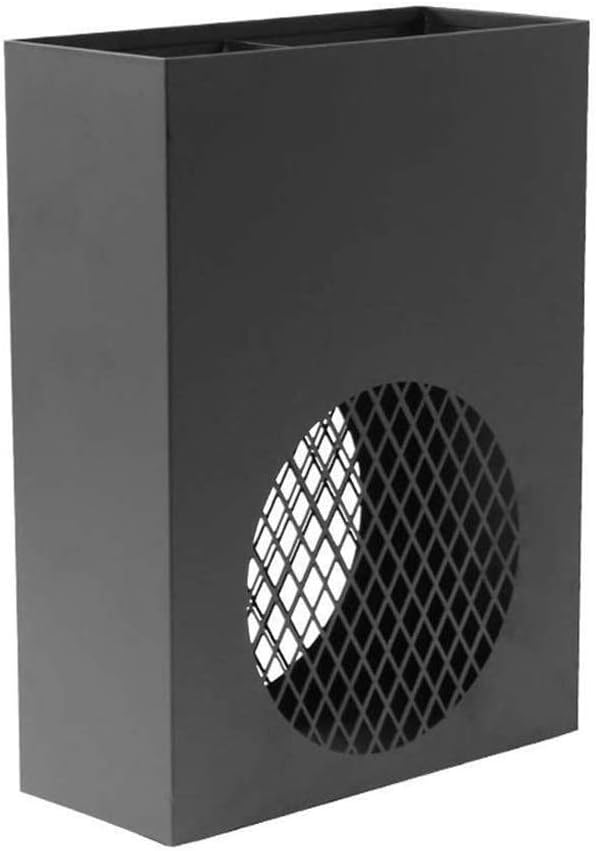 Umbrella Stand, Rectangular Umbrella Holder with Water Tray,Hollow Out Design, Black