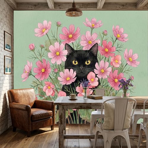 Papier peint panoramique animaux de la nature style papier peint 3D vert - 4