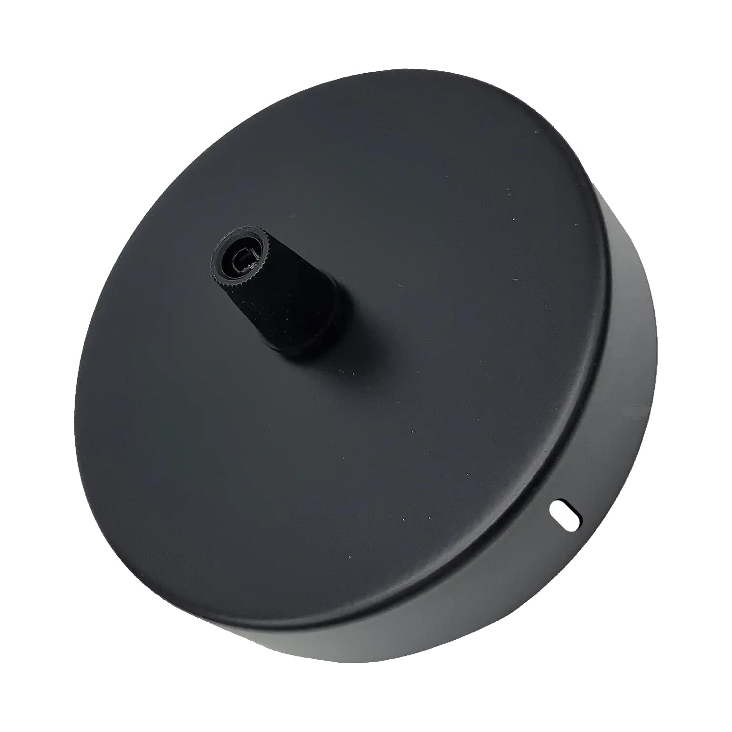 Black Metal Ceiling Rose 100mm Round Ceiling Plate With Cord Grip for Pendant Light Side Fitting Ceiling Lamp Cover Plate Modern Style Lighting Accessory for Home Kitchen Bedroom Lounge Office โ image 1