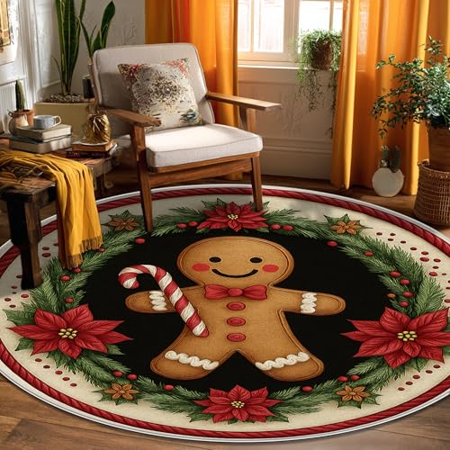Tapis pain d'épices de Noël résistant à la décoloration pour chambre - 5