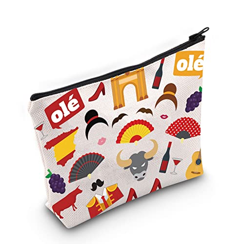 Trousse de maquillage LEVLO fini le désordre en voyage avec ce sac zippé flamenco