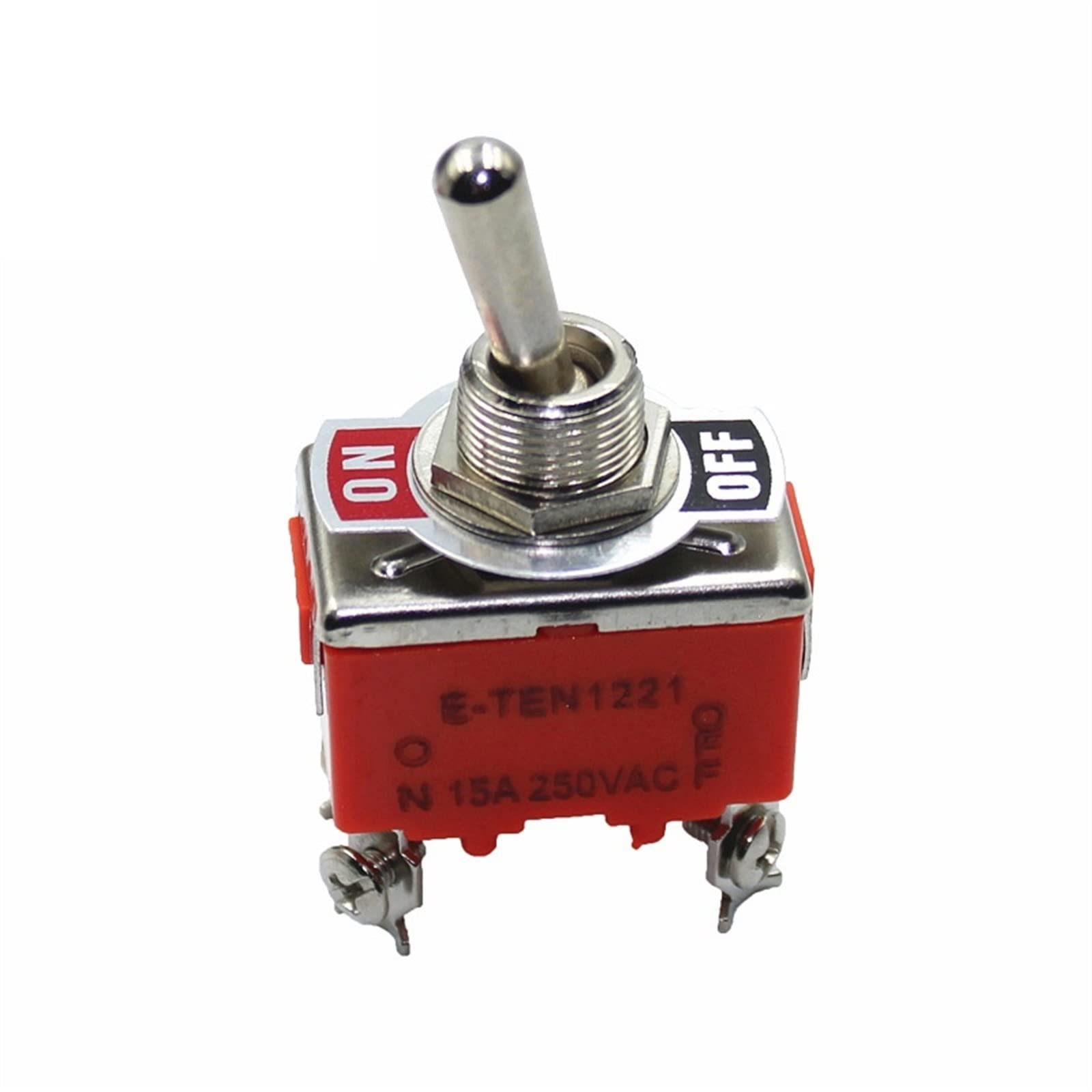 1pcs E-TEN1221 4 Pin SPST 4 Terminal ON-Off 15A 250V Toggle Switch TEN1221 Controls Switches