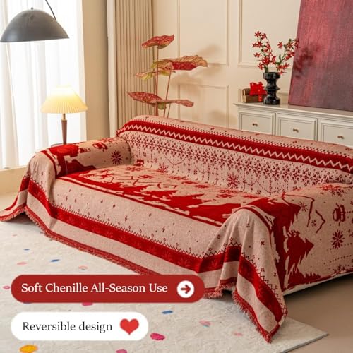 Couverture de canapé de Noël réversible pour des soirées cocooning - 3