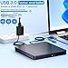 aelrsoch External Blu ray Drives Player Read/Write Compatible Bluray Burner USB 3.0 / Type-C BD DVD CD Burner Blu ray Player for pc, Windows 7-11 & Mac（Black）