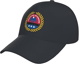 AMVETS Baseball Cap Men Women - Classic Adjustable Plain Hat