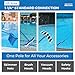Aquatix Pro Swimming Pool Pole, 12 Feet, Professional Grade, Extendable 3 Section 4-12ft Aluminium Telescopic Pole for Skimmer Nets, Vacuum Heads, Brushes, Grip & Lock, Strong Holding Power