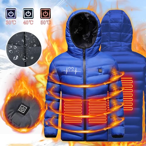 Child Heated Jacket Boys Girls Hood Jackets Waterproof Heated Coat 3 Temperature Levels Bodywarmer USB Electric Jacket2