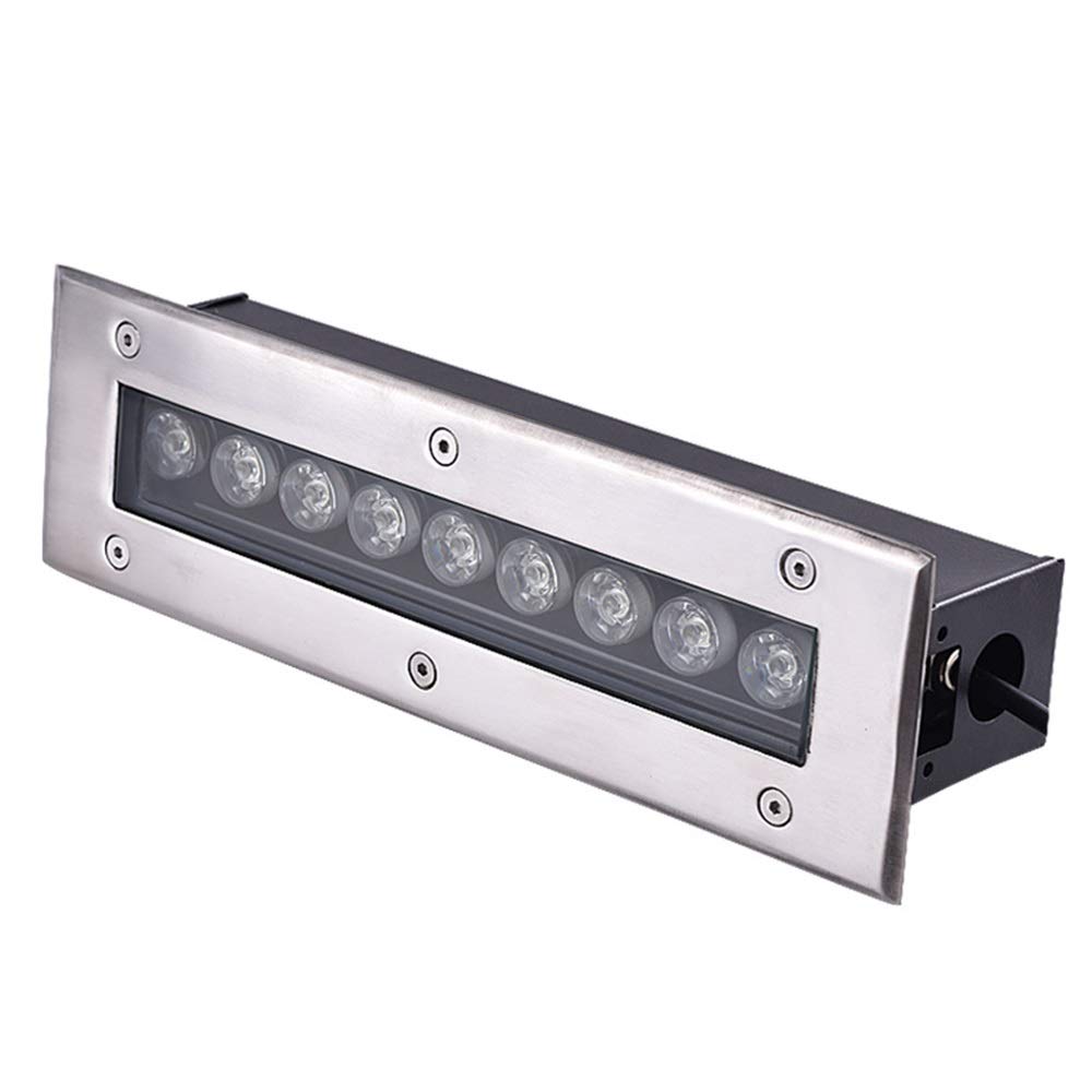 LED Lámpara Empotrable En El Suelo Luz subterránea rectangular al aire libre Luz de suelo de jardín impermeable Iluminación de caminos Proyecto de iluminación LED Foco empotrable al Aire Libre ( Color