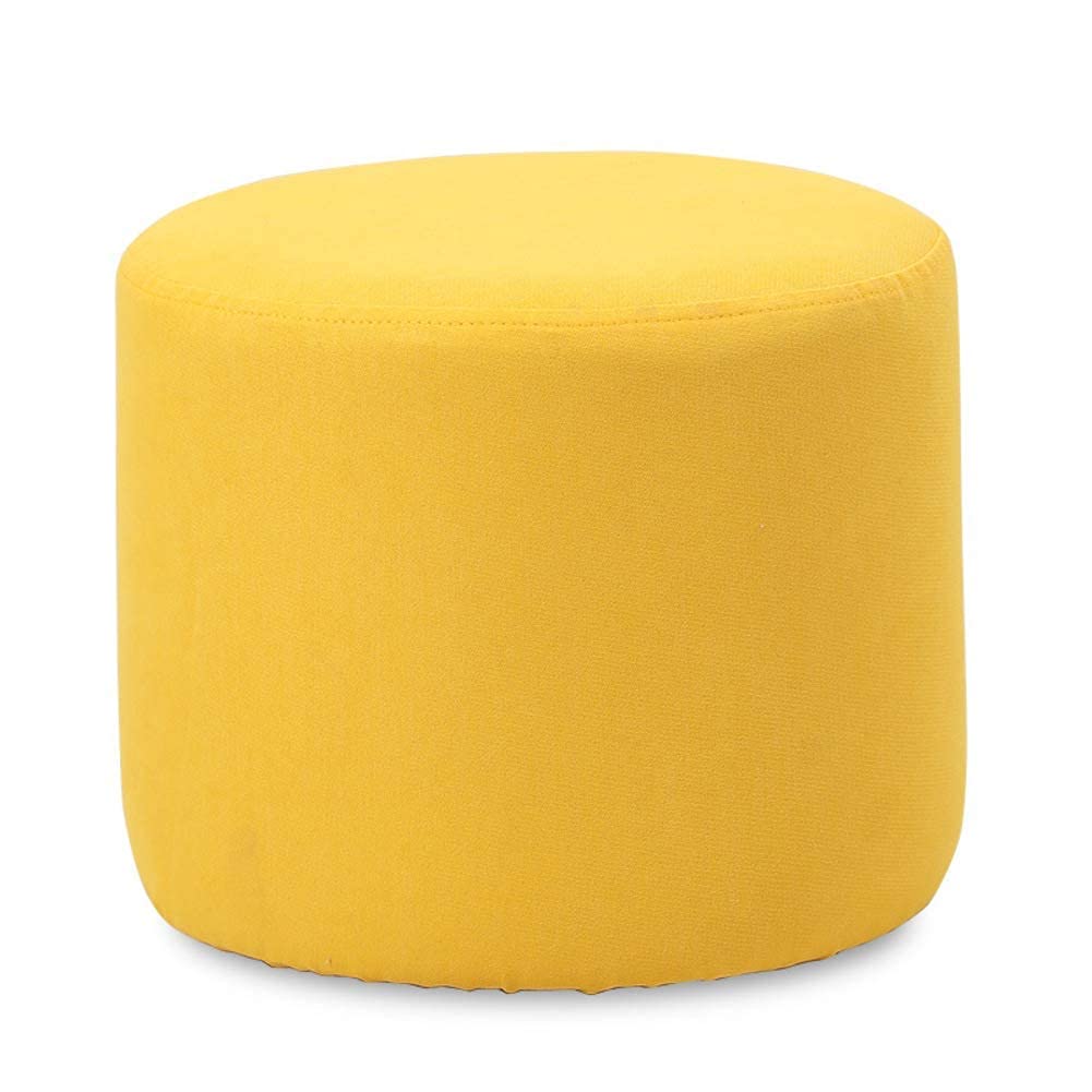 Pouf repose-pieds salon ottoman futon rond déhoussable petit espace chambre bureau