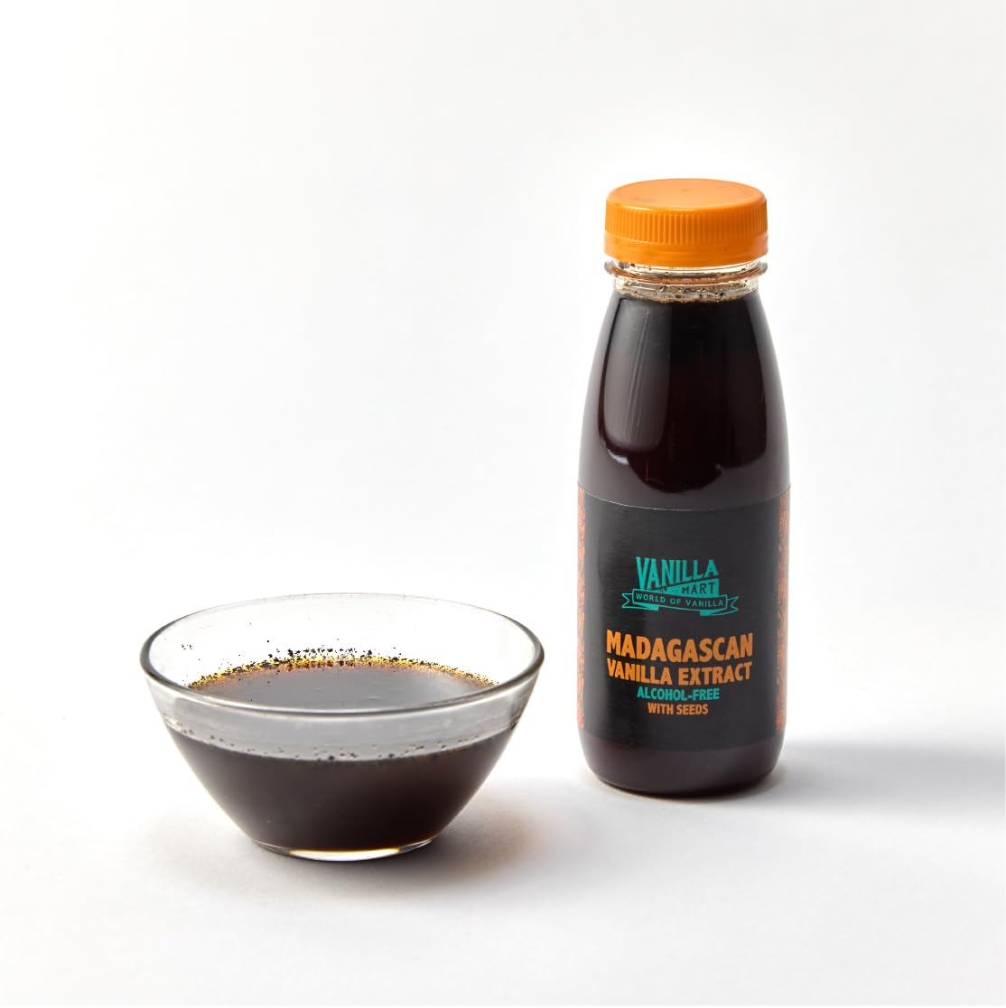 Vanilla Mart Madagascan Bourbon Extracto de vainilla sin alcohol con semillas (1 L)
