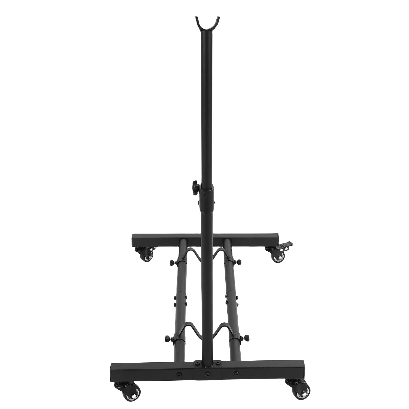Soporte de bicicleta portátil con rueda de hierro, soporte ajustable para varios tamaños de bicicleta, acero de alta resistencia, bajo contenido de carbono, GK001