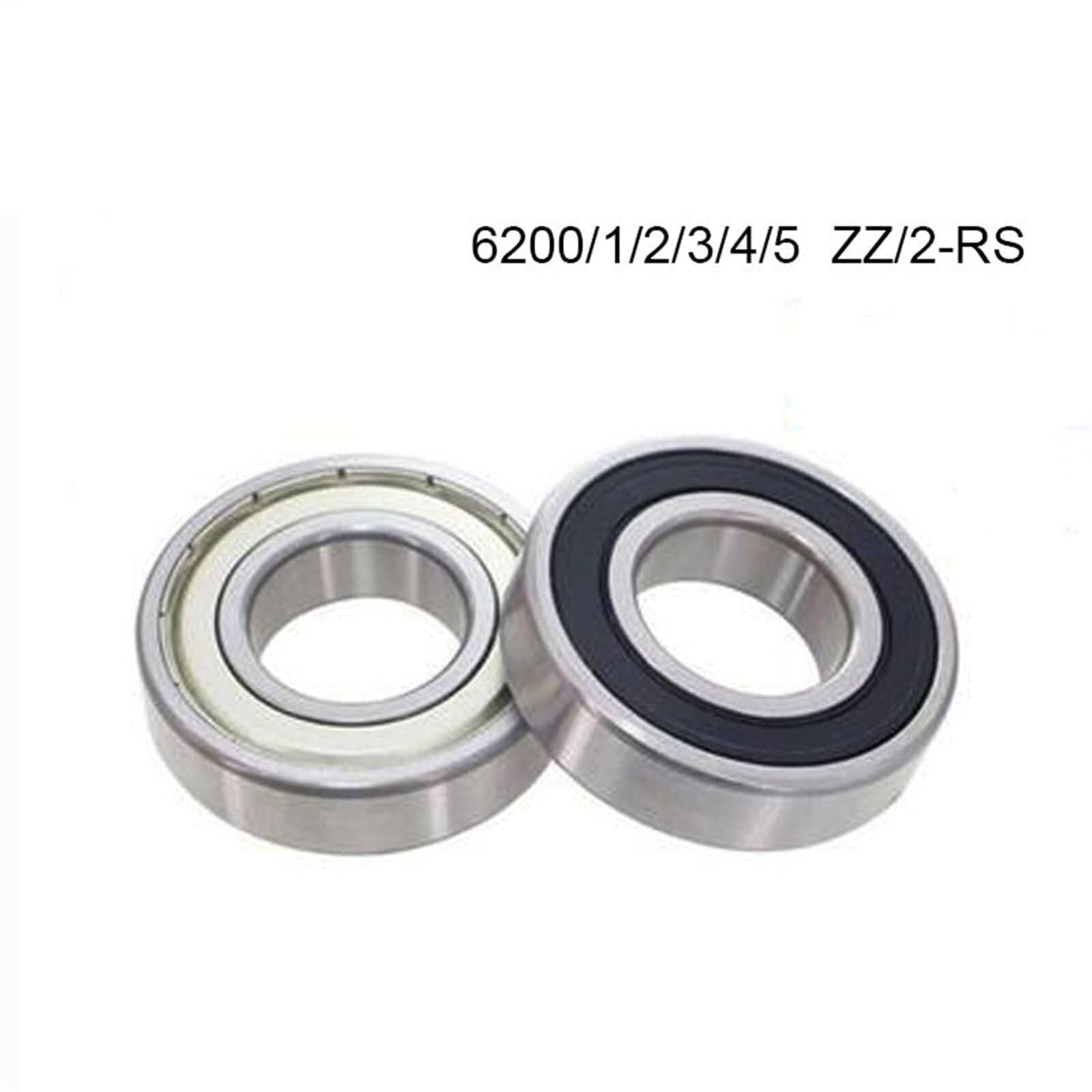 Łożyska kulkowe, 6200 6201 6202 6203 6204 6205 6206 6207 6208 6209 Z ZZ RS 2RS N Łożysko kulkowe zwykłe Łożysko zatrzaskowe Łożyska żaroodporne (2RS, 6201 10 szt.)(ZZ,6203 5PCS)
