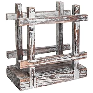 MyGift Farmhouse Rustic Torched Wood Napkin Holder for Table with Cross-Corner Design MyGift Farmhouse Rustic Torched Wood Napkin Holder for Table with Cross Corner Design