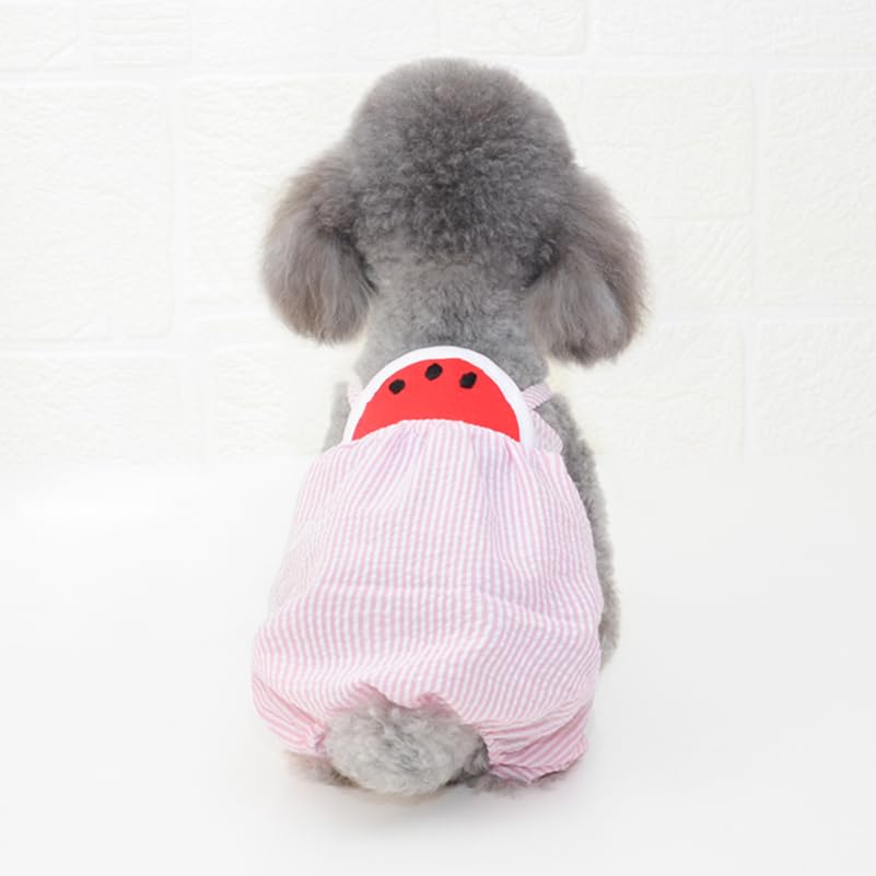 Pantalones disfraz para perro talla M rayas sandía miniatura 2