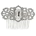 Produktbild Haarkamm im Art-déco-Stil für Bräute/ Hochzeiten/ Bälle/ Partys mit österreichischem Kristall und Rhodiumbeschichtung