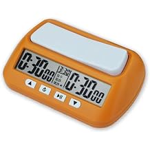 Professional Digital Chess Timer Lightweight and Portable, Features Count Up, Count Down, and Bonus Modes for Tournaments yellow