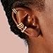 Dochais Ear Cuffs Non-Piercing Earrings for Women Cute Small Clip-On Cartilage Earring 14k Gold Plated Dainty Fake Piercings Earings Gold Style3
