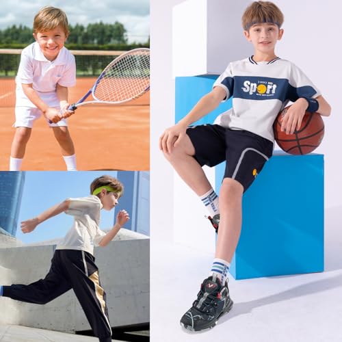 VITUOFLY Kids Basketball Shoes Boys Basketball Sneakers Girls Mid Top School Hoops Shoes Non-Slip Outdoor Sports Running Gym Big Kid Size 6.5