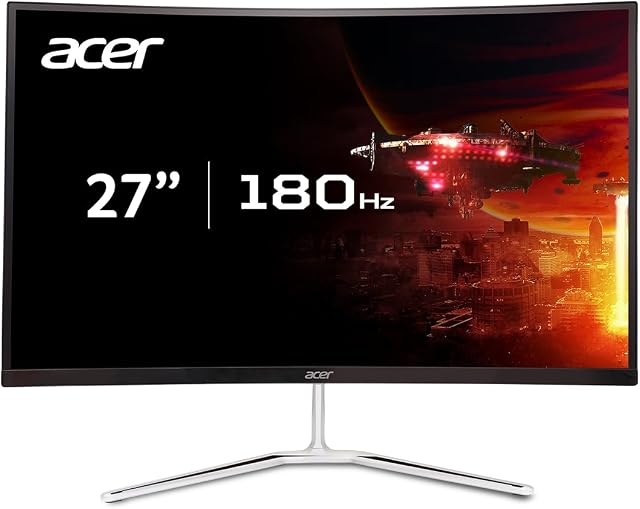 Acer EDA270U Pbmiipx 27" WQHD (2560 x 1440) 1500R Curved Widescreen Gaming Display | AMD FreeSync Premium | 1ms (VRB) | up to 170Hz Refresh | HDR 10 | 2 Speakers | Display Port and HDMI Cable Incl.